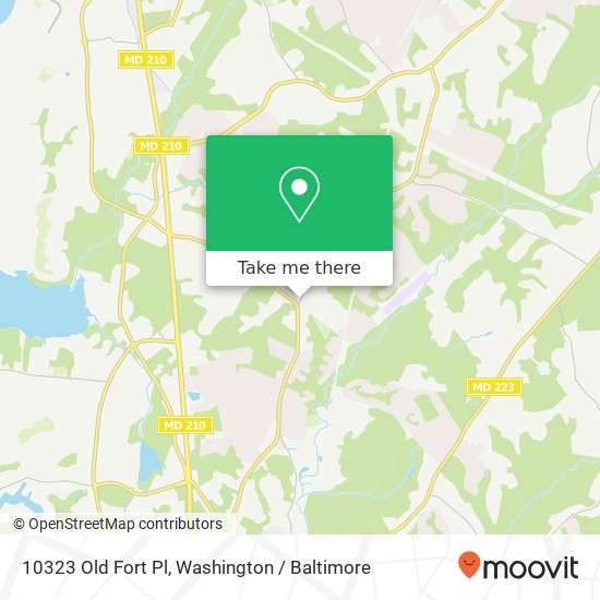 Mapa de 10323 Old Fort Pl, Fort Washington, MD 20744