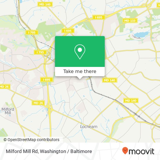 Milford Mill Rd, Pikesville, MD 21208 map