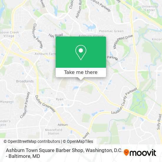 Mapa de Ashburn Town Square Barber Shop