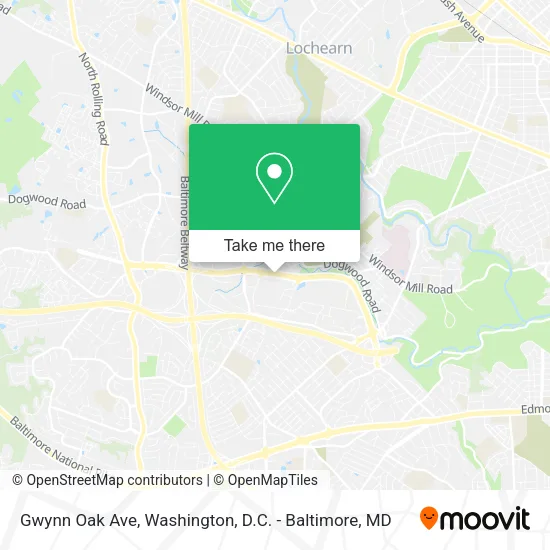 Mapa de Gwynn Oak Ave