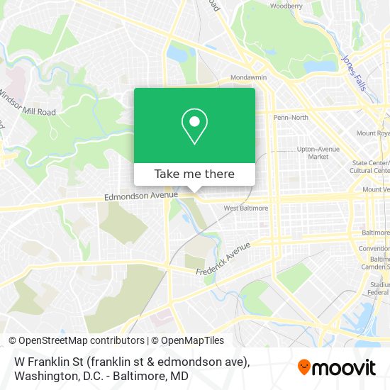 W Franklin St (franklin st & edmondson ave) map