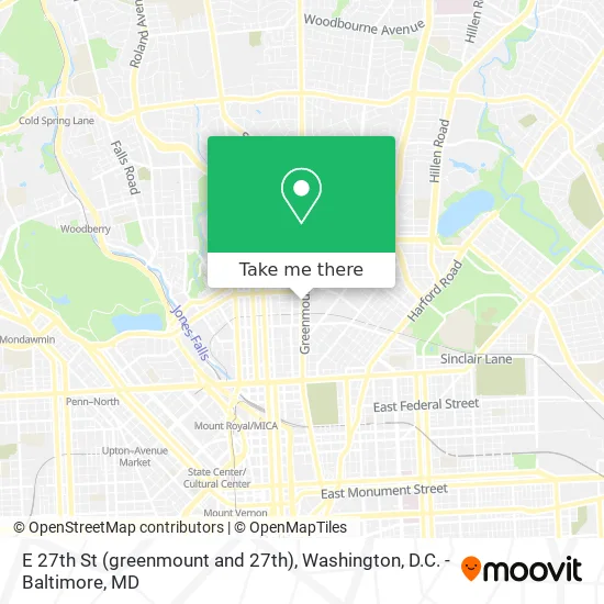 Mapa de E 27th St (greenmount and 27th)