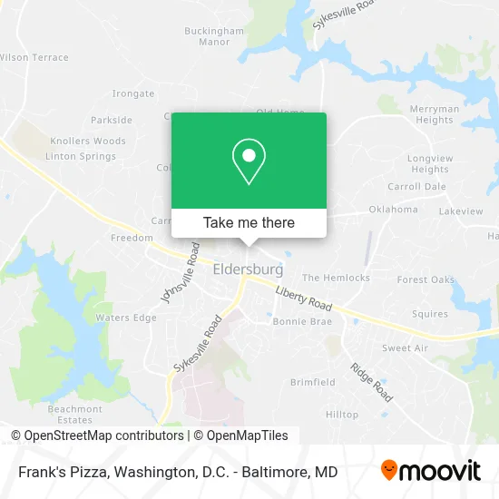 Frank's Pizza map