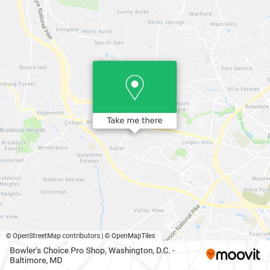 Mapa de Bowler's Choice Pro Shop