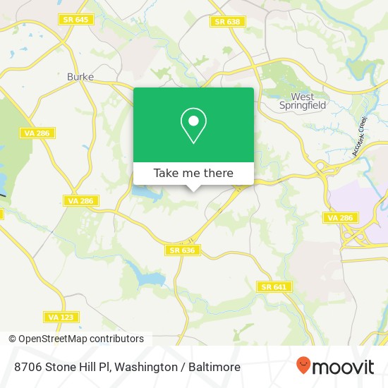 8706 Stone Hill Pl, Springfield, VA 22153 map