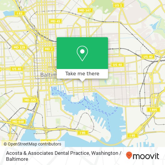 Acosta & Associates Dental Practice, 250 S Broadway map