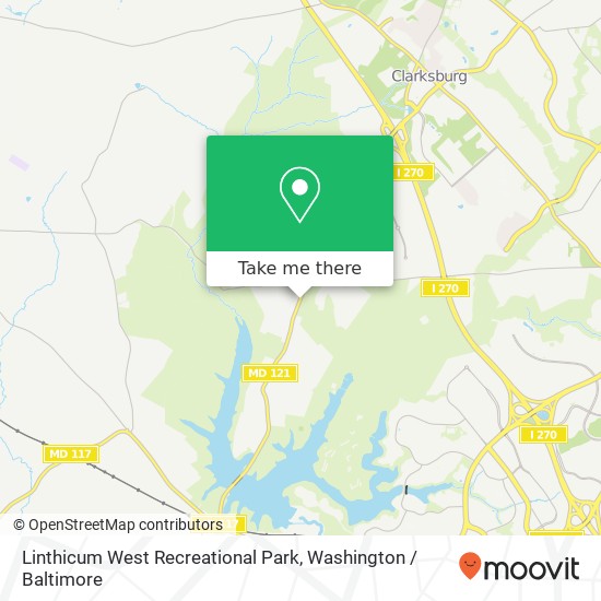 Mapa de Linthicum West Recreational Park, Clarksburg Rd