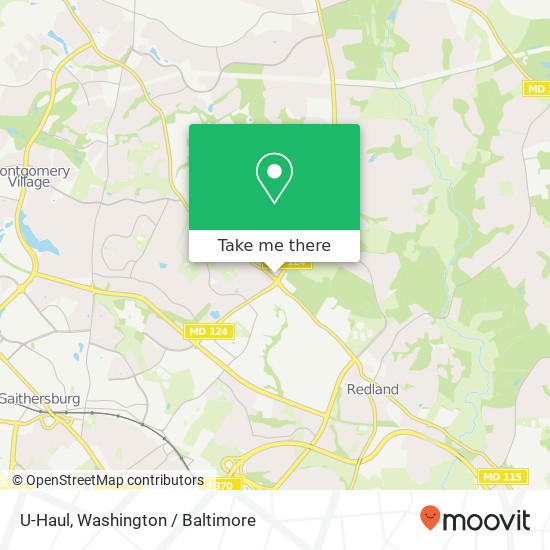 Mapa de U-Haul, 8001 Snouffer School Rd