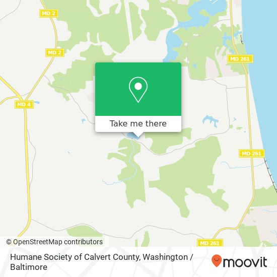 Mapa de Humane Society of Calvert County, 2210 Dalrymple Rd