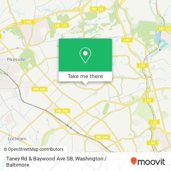 Mapa de Taney Rd & Baywood Ave SB