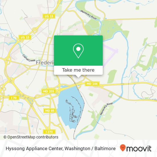 Mapa de Hyssong Appliance Center, 93 Monocacy Blvd