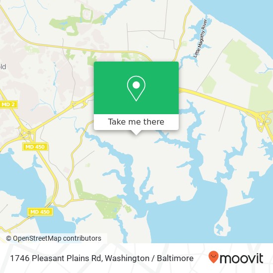 Mapa de 1746 Pleasant Plains Rd, Annapolis, MD 21409