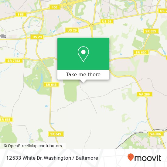 Mapa de 12533 White Dr, Fairfax, VA 22030