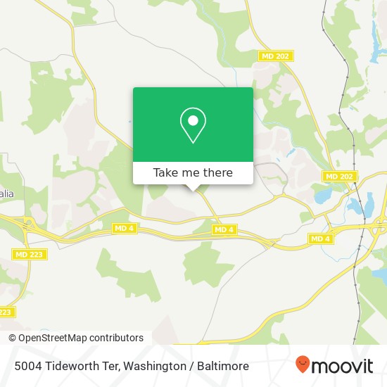 Mapa de 5004 Tideworth Ter, Upper Marlboro, MD 20772