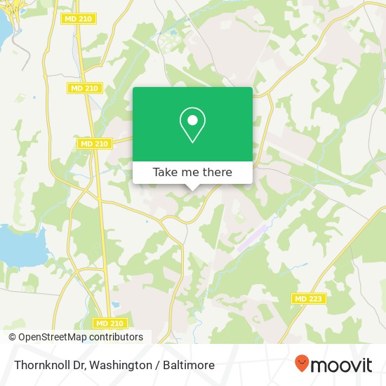 Mapa de Thornknoll Dr, Fort Washington, MD 20744
