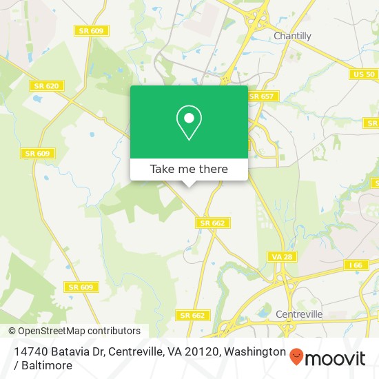 14740 Batavia Dr, Centreville, VA 20120 map