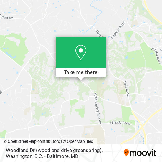 Mapa de Woodland Dr (woodland drive greenspring)