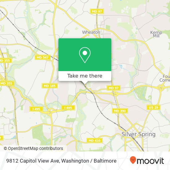 9812 Capitol View Ave, Silver Spring, MD 20910 map