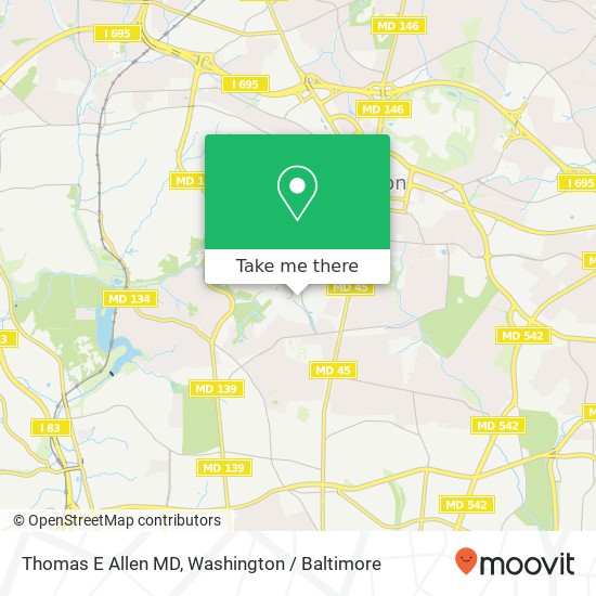 Mapa de Thomas E Allen MD, 7600 Osler Dr