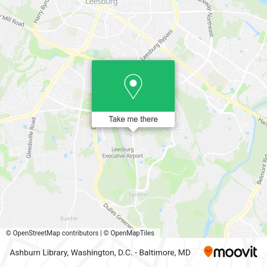 Ashburn Library map