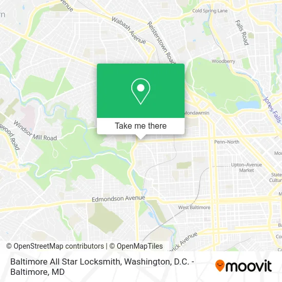 Baltimore All Star Locksmith map