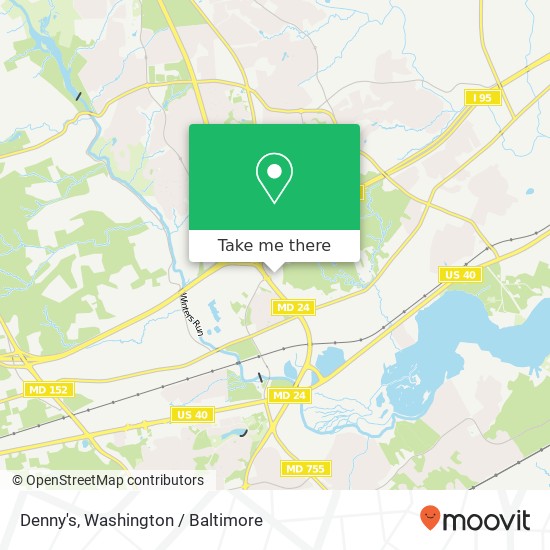 Mapa de Denny's, 1803 Edgewood Rd