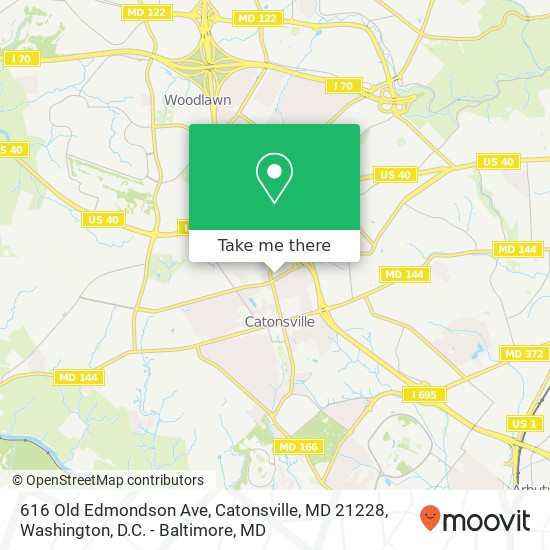 616 Old Edmondson Ave, Catonsville, MD 21228 map