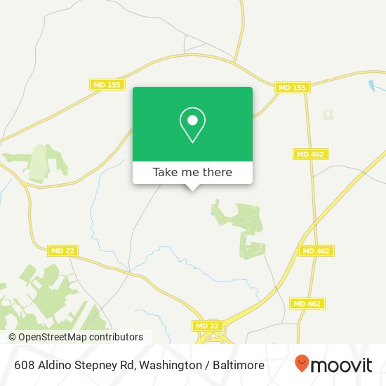 Mapa de 608 Aldino Stepney Rd, Aberdeen, MD 21001