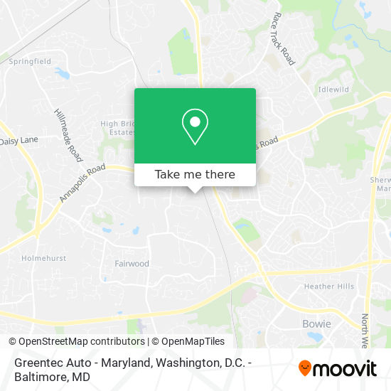 Greentec Auto - Maryland map