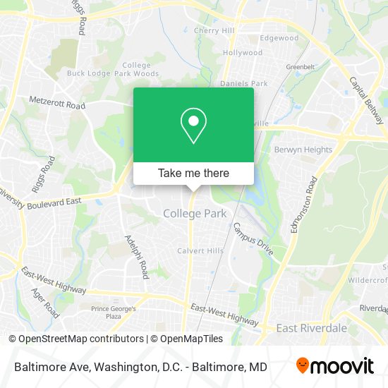 Mapa de Baltimore Ave