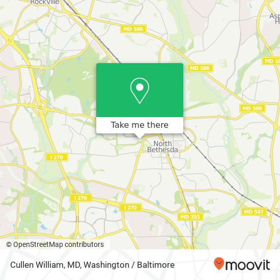 Cullen William, MD, 6000 Executive Blvd map