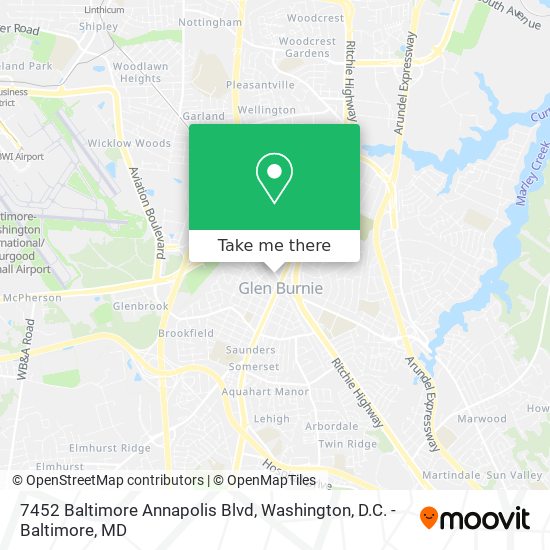 Mapa de 7452 Baltimore Annapolis Blvd