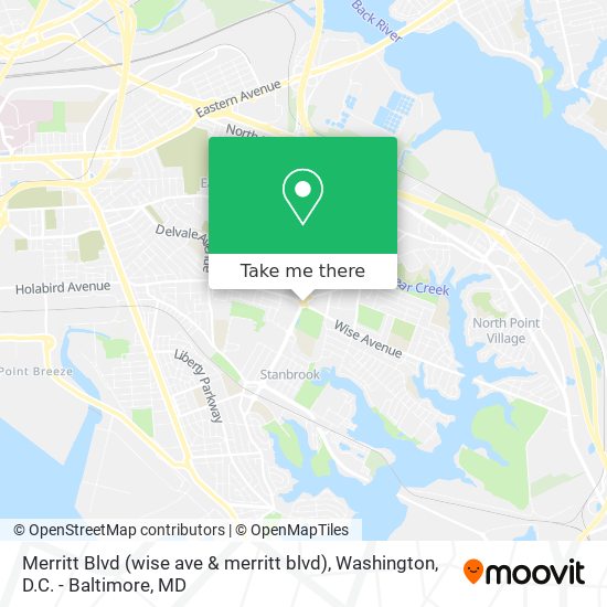 Mapa de Merritt Blvd (wise ave & merritt blvd)