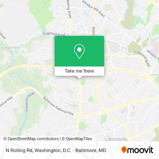 N Rolling Rd map