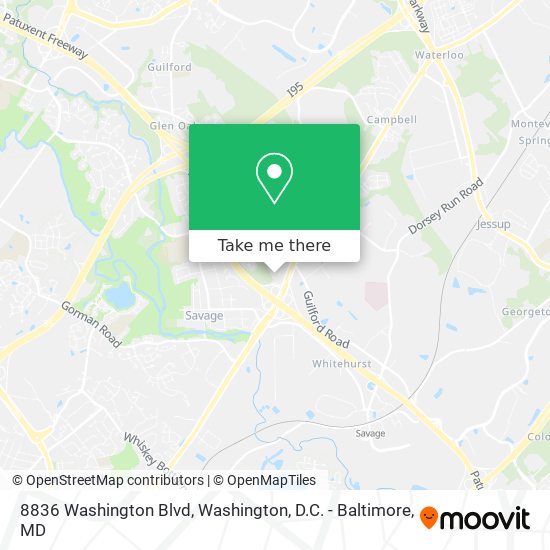 8836 Washington Blvd map