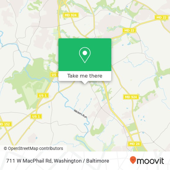 Mapa de 711 W MacPhail Rd, Bel Air, MD 21014