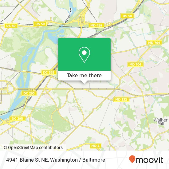 4941 Blaine St NE, Washington, DC 20019 map