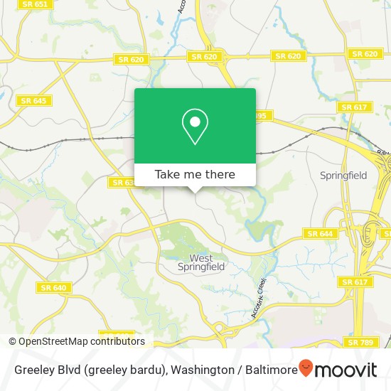Greeley Blvd (greeley bardu), Springfield, VA 22152 map