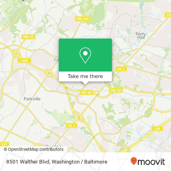 Mapa de 8501 Walther Blvd, Nottingham, MD 21236