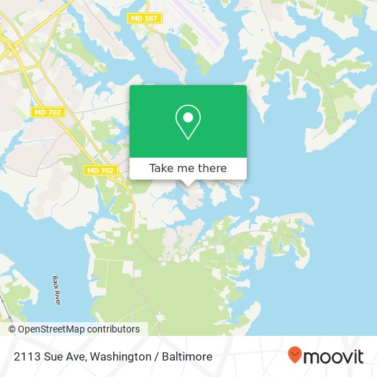 Mapa de 2113 Sue Ave, Essex, MD 21221