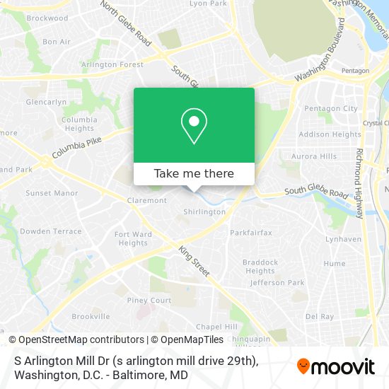 Mapa de S Arlington Mill Dr (s arlington mill drive 29th)