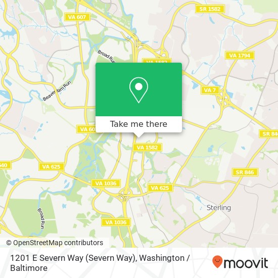 1201 E Severn Way (Severn Way), Sterling, VA 20166 map