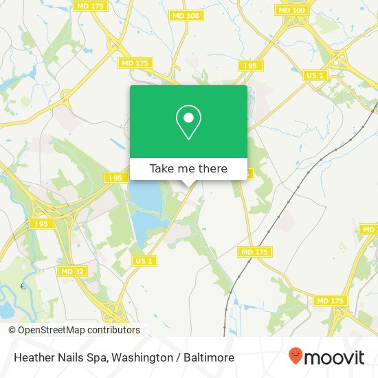Mapa de Heather Nails Spa, 8160 Washington Blvd