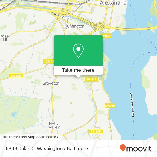 6809 Duke Dr, Alexandria, VA 22307 map