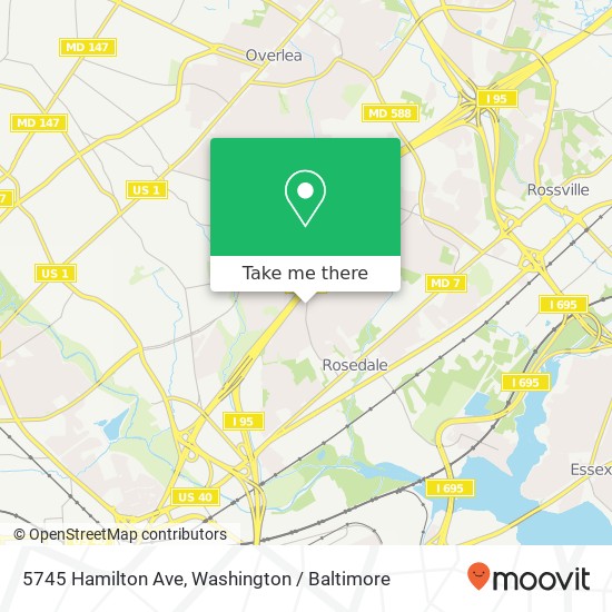 5745 Hamilton Ave, Rosedale, MD 21237 map