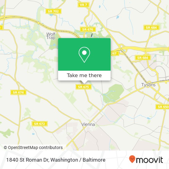 1840 St Roman Dr, Vienna, VA 22182 map