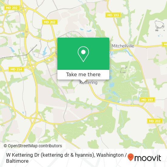 Mapa de W Kettering Dr (kettering dr & hyannis), Upper Marlboro, MD 20774