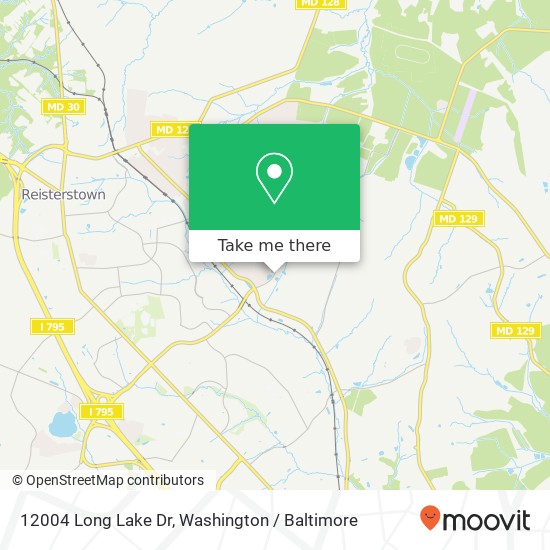 12004 Long Lake Dr, Owings Mills, MD 21117 map