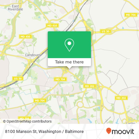 Mapa de 8100 Manson St, Hyattsville, MD 20785