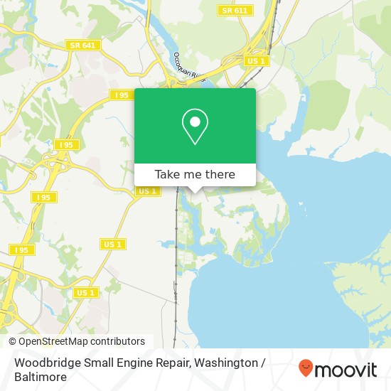 Mapa de Woodbridge Small Engine Repair, 1025 Cannons Ct